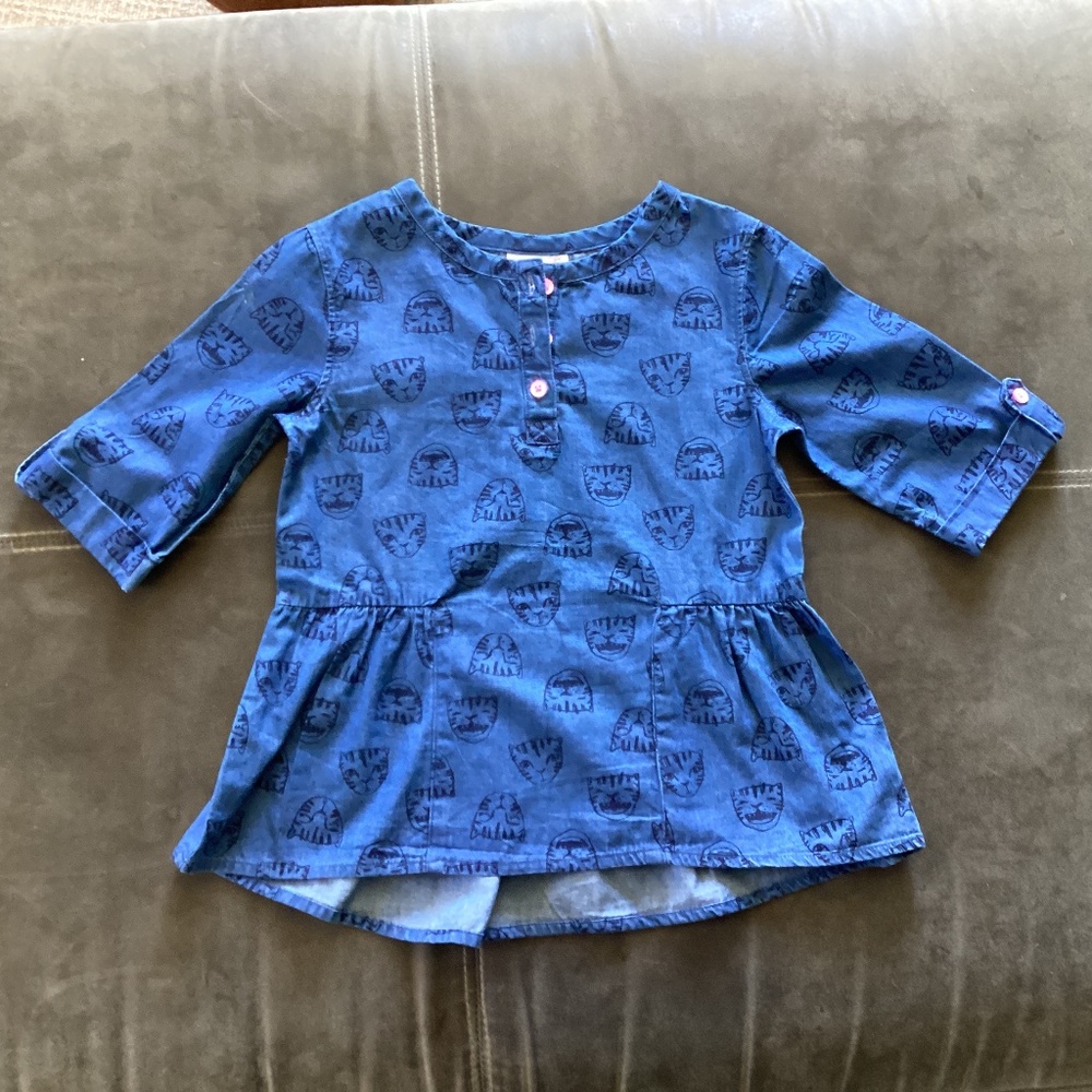 Cat and Jack denim cat tunic 5t